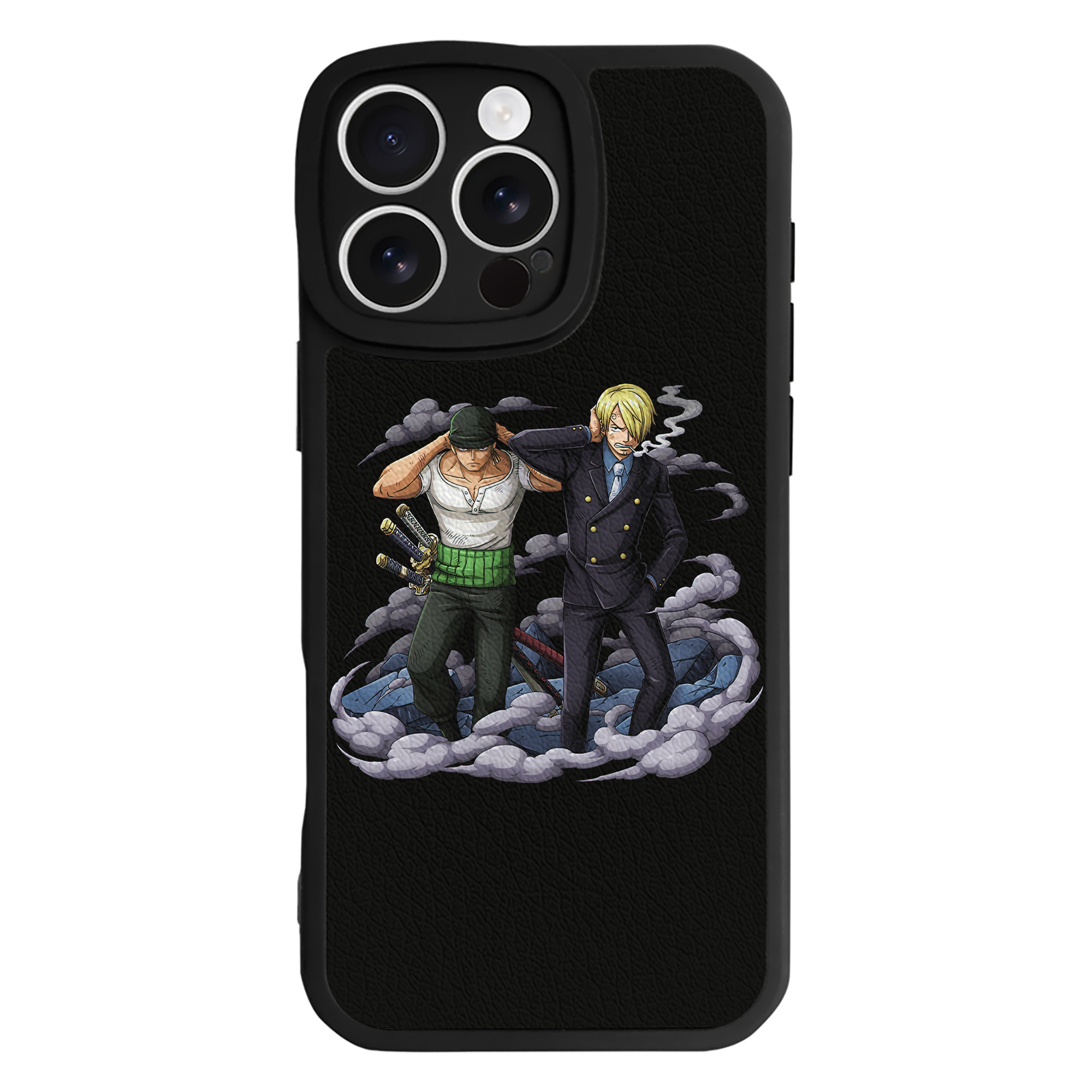 （画像用） ワンピース サンジ ONE PIECE Sanji 【iPhone 16シリーズ対応】シリコンスマホケース（レザー調） 材質：シリコン